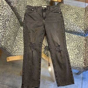 Madewell the perfect vintage stonewashed black Jean size 29